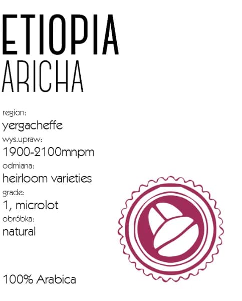 Kawa Etiopia Yergacheffe Aricha Natural